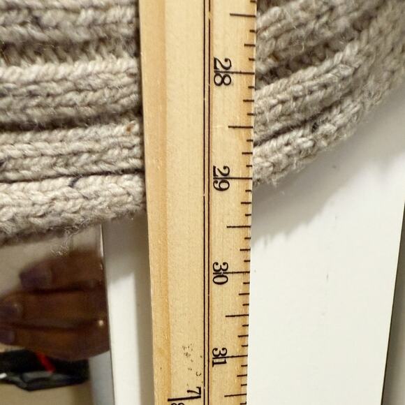 Cynthia Rowley Wool Blend Chunky Knit Sweater Women’s Medium Beige Speckled - Picture 11 of 11